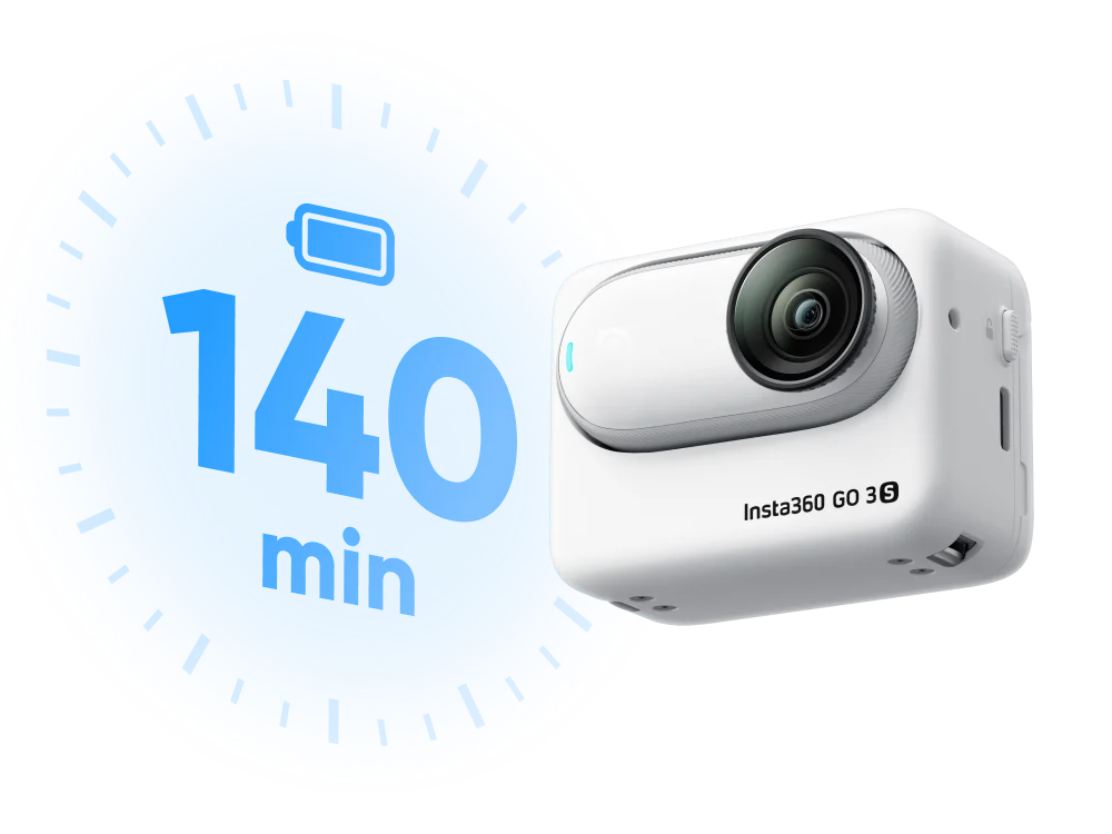 Insta360 GO 3S Color Blanco de 128 gb +Estuche de regalo